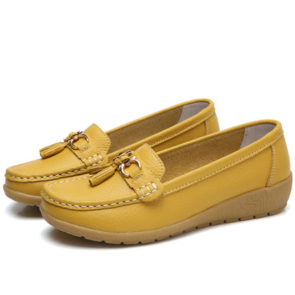 👟【35-44】Nuevos zapatos casuales de cuero genuino para mujer, moda 2026