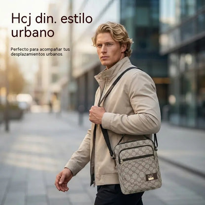 💞🧳Nuevo bolso de hombro para hombre de gran capacidad en piel sintética (PU)