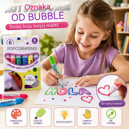 🎁【Kupite 1, dobijte 1 gratis】3D olovka za ispis za djecu: Crtanje mjehurića u stilu kokica (DIY)