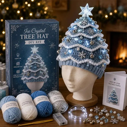 🧵🎄Oblíbená sada na háčkování vánočního stromečku a čepice