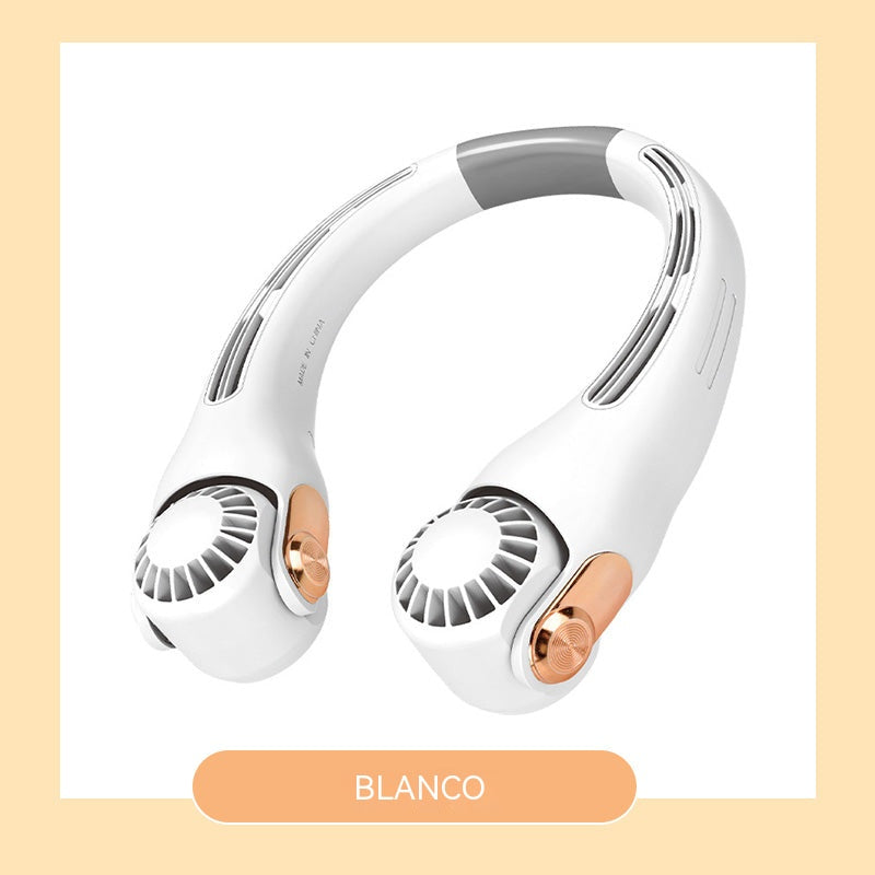 🍃 Ventilador de cuello tipo aire acondicionado: ultrasilencioso, con rotación de 360° y 3 velocidades. Refrigeración manos libres y batería de larga duración. ¡Imprescindible para el verano!