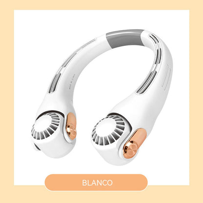 🍃 Ventilador de cuello tipo aire acondicionado: ultrasilencioso, con rotación de 360° y 3 velocidades. Refrigeración manos libres y batería de larga duración. ¡Imprescindible para el verano!