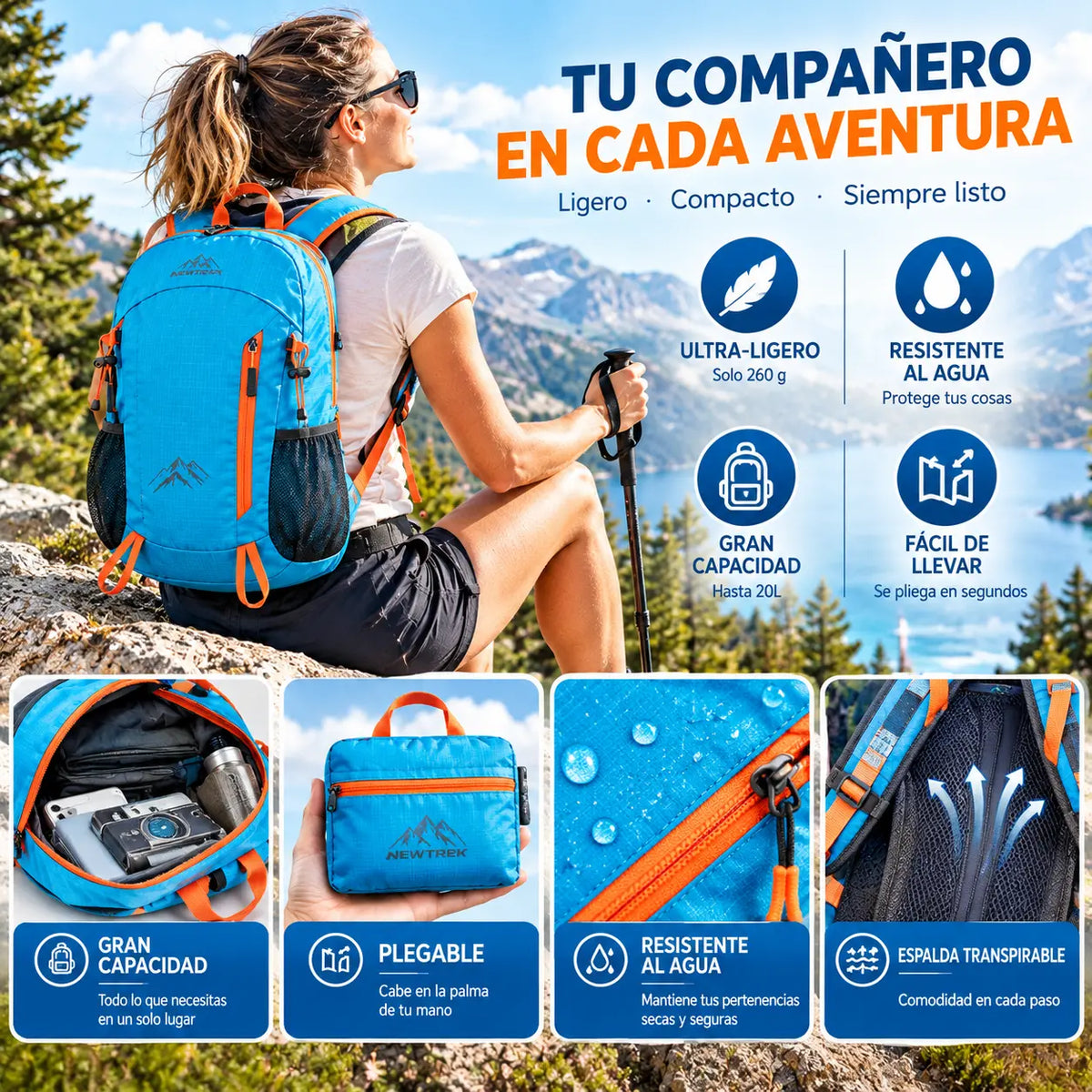 🌄✨Mochila de gran capacidad | Lleva todo lo que necesitas