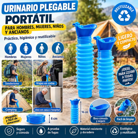 🔥【50%OFF】Urinario plegable portátil para hombres, mujeres, niños y ancianos - Urinarios reutilizables