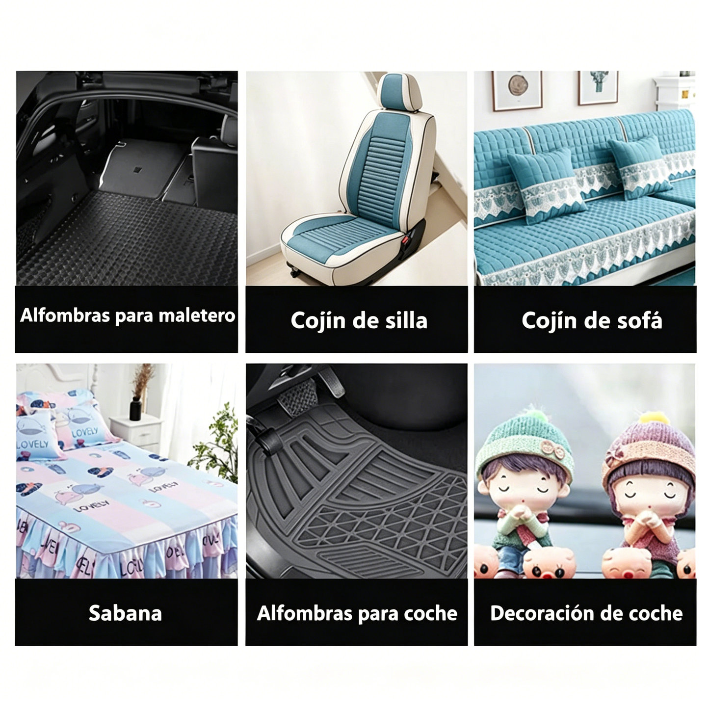 👍[50 unidades] Cierres de velcro de alta resistencia para cojines de sofá y alfombrillas de coche
