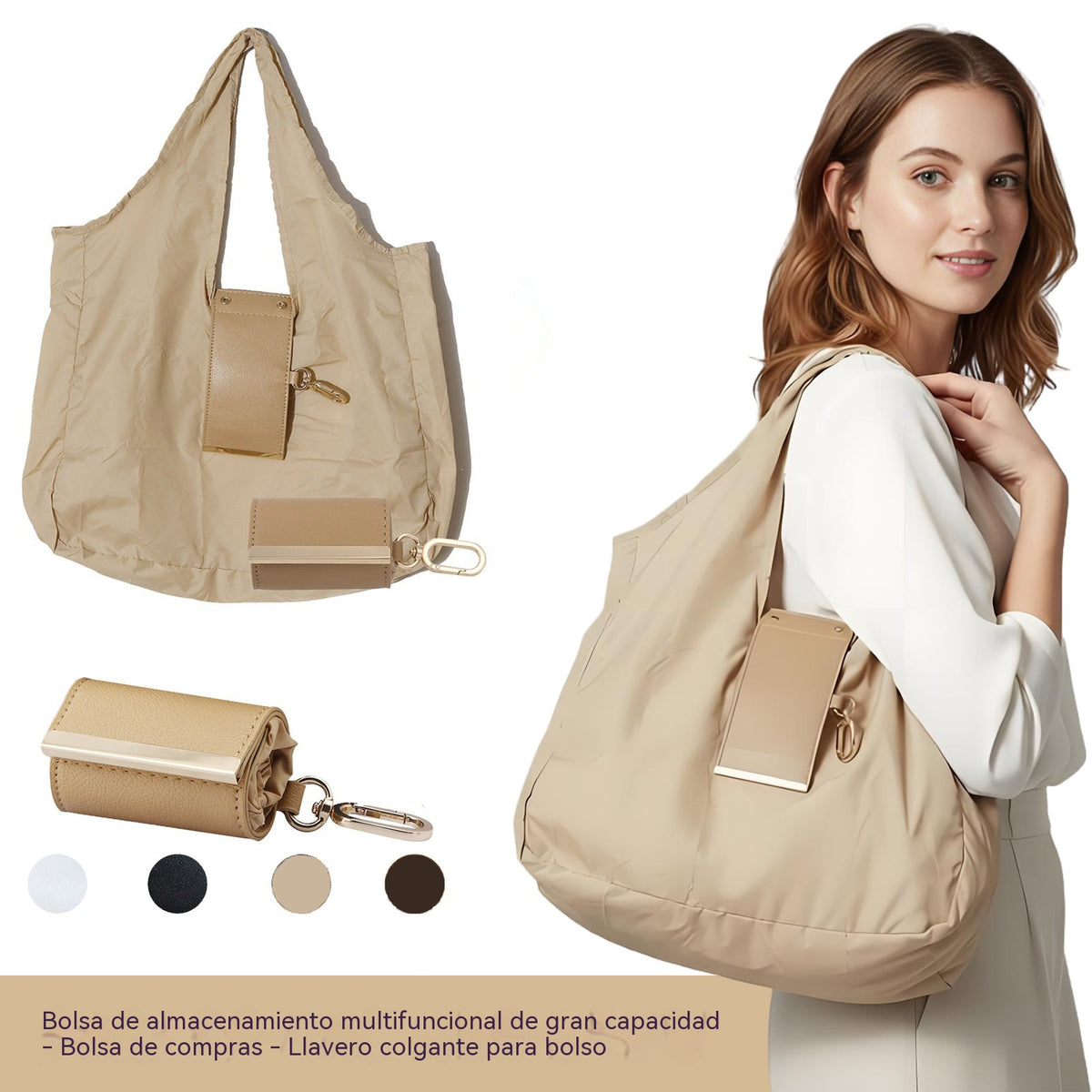 【venderse como panqueques】Nueva bolsa de compras para mujer de gran capacidad