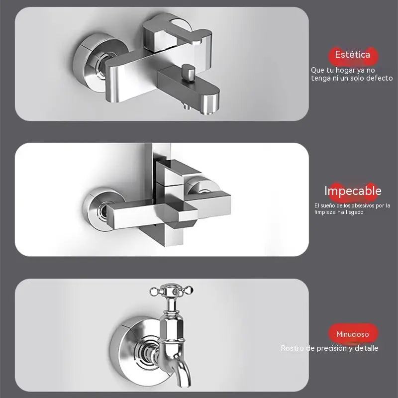 【10 modelos: 28 €】🔧 Cubretubos magnético – 🛠️ Diseño de dos piezas, instalación sin herramientas: cubre los huecos alrededor de las tuberías en segundos. Estética elegante. ¡Ideal para la cocina y el baño! ✨