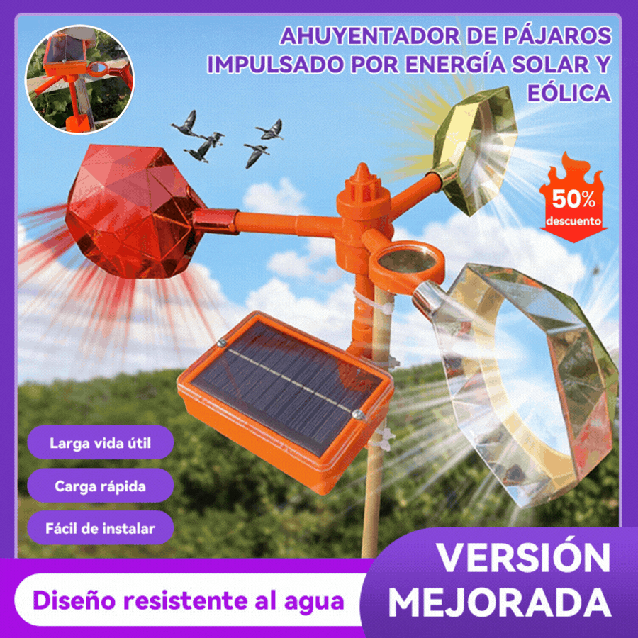 👍Ahuyentador solar de pájaros, libre de contaminación