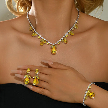 🌷👑Elegante conjunto de collar y pendientes de tulipán