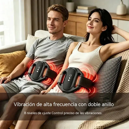 Dispositivo de masaje y quema de grasa abdominal: cinturón eléctrico ajustable para abdomen y cintura, tonificación muscular y eliminación de la barriga cervecera.