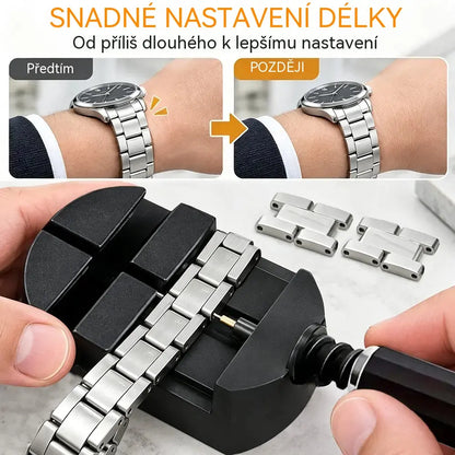 2 kus 520 Kč| Sada nástrojů na úpravu řemínků hodinek | 11dílná sada pro vyjímání článků a výměnu či zkracování náramků