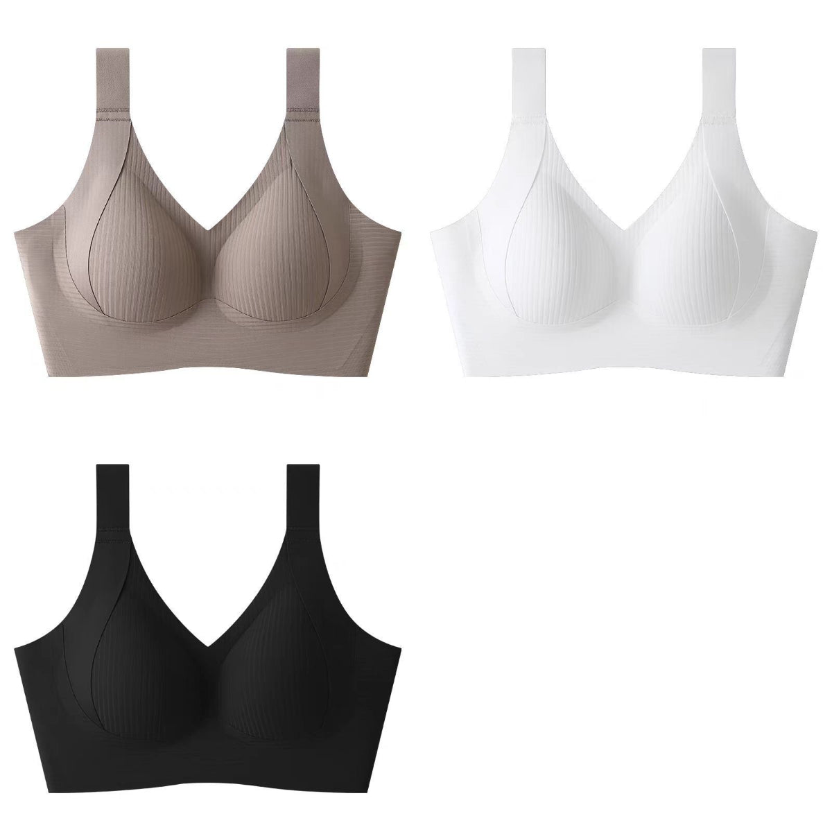 😍【Paquete de 3】Sujetador inalámbrico de una pieza para mujer❤️【40-95 kg】