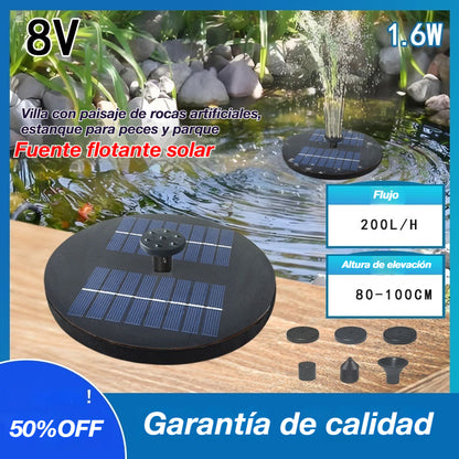 Bomba de fuente solar flotante: bomba de agua de alta eficiencia compatible con múltiples patrones de chorro.