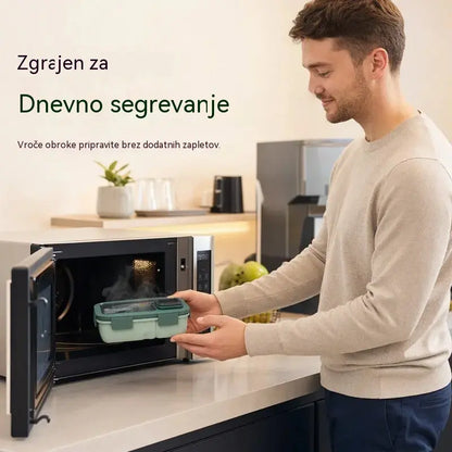 📢50 % popust📢🍱 Izpostavljen izdelek | Posoda za malico s predelki, primerna za mikrovalovno pečico
