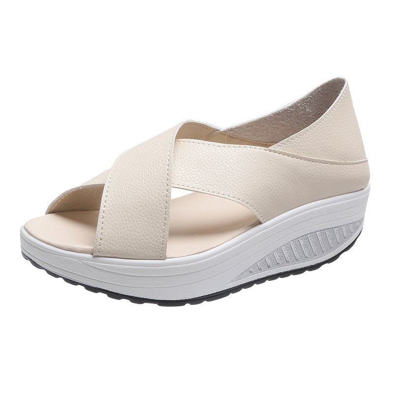 💞【35-43】Sandalias casuales para mujer, modelo 2026, suela gruesa, transpirables, con abertura tipo boca de pez.