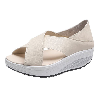 💞【35-43】Sandalias casuales para mujer, modelo 2026, suela gruesa, transpirables, con abertura tipo boca de pez.