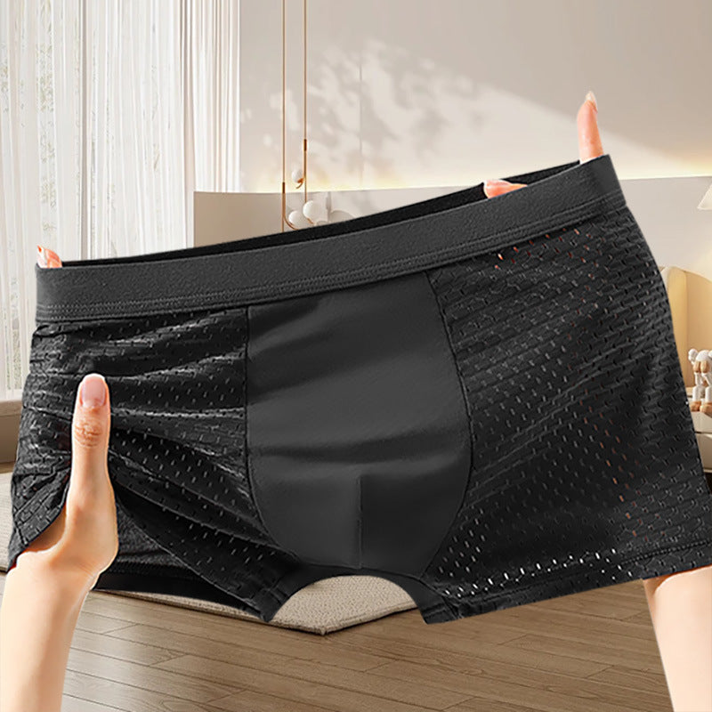 🔥【30%OFF】Calzoncillos bóxer de malla transpirable y cómodos para hombre