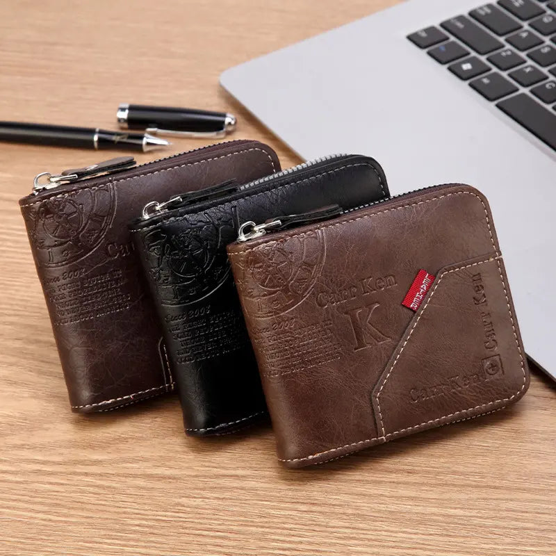 💰Cartera con cremallera estilo retro, compacta y de gran capacidad.