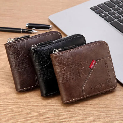 💰Cartera con cremallera estilo retro, compacta y de gran capacidad.
