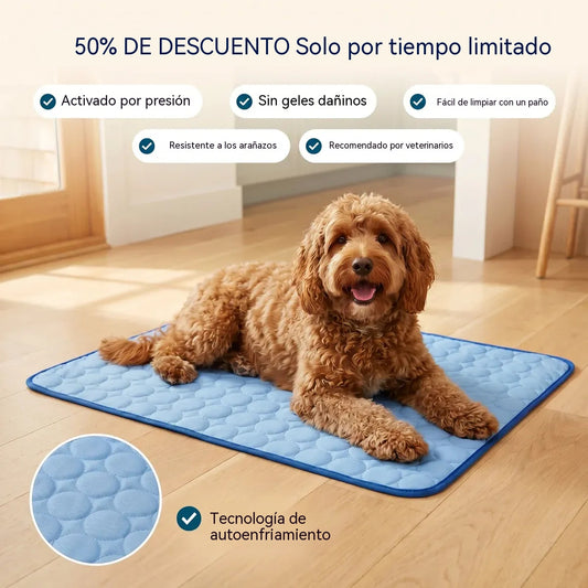 🧊⚡ ¡Rebajas de verano! Alfombrilla refrescante para mascotas (sin agua) – Tejido Oxford transpirable, apta para cualquier cama o jaula.