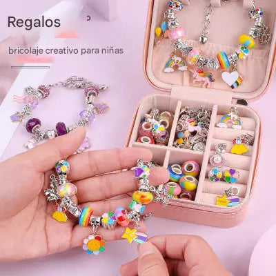 Conjunto de pulseras de dibujos animados para niños, joyería creativa hecha a mano