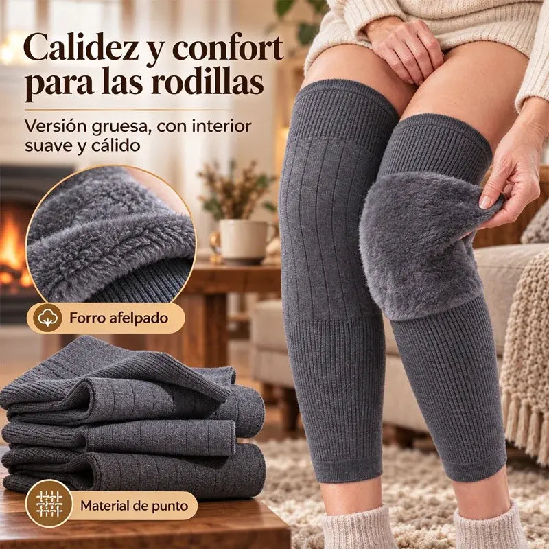 🧦❄️ Rodilleras Térmicas de Invierno con Forro Polar | Calentadores de Rodilla Extra Largos para Hombre y Mujer