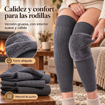 🧦❄️ Rodilleras Térmicas de Invierno con Forro Polar | Calentadores de Rodilla Extra Largos para Hombre y Mujer