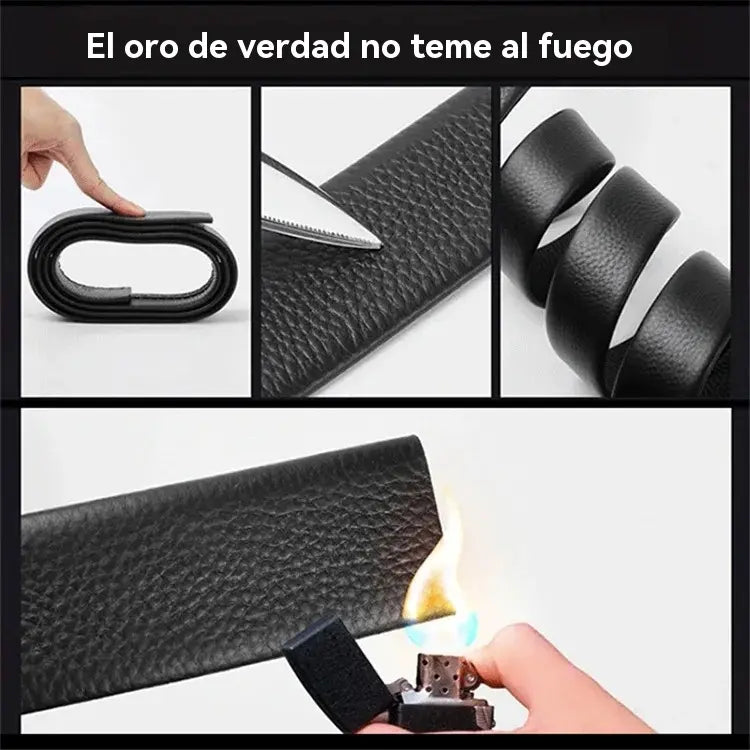 🔥【50%OFF】Nuevo cinturón de cuero genuino para hombre con hebilla automática