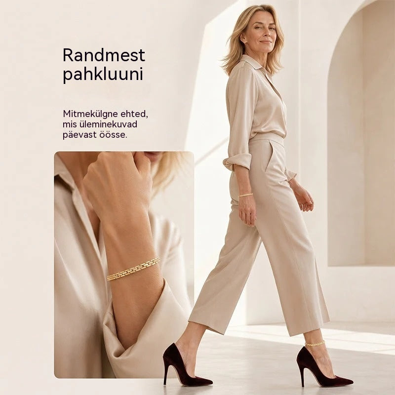 ✨ 50% SOODUSTUST! 🔷 Geomeetrilise lüliga käevõru: minimalistlik, moodne ja õrn. Ideaalne igapäevaseks kandmiseks või peeneks detailiks. Mugav ja mitmekülgne. 💫