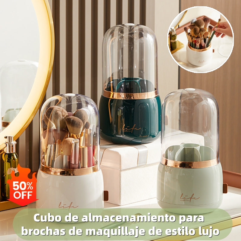 🌟Cubo de almacenamiento para brochas de maquillaje de estilo lujo