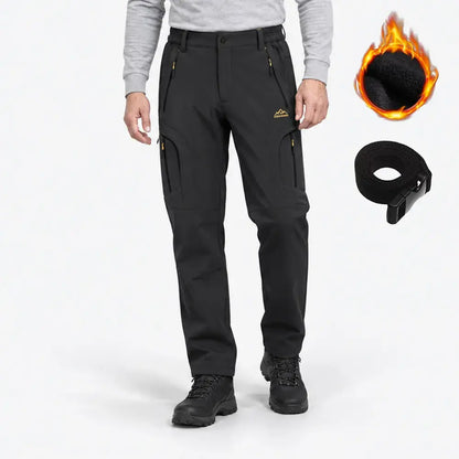 【M-6XL】Pánské softshellové outdoorové kalhoty – zateplené, rychleschnoucí, pružné, větruodolné, vodoodpudivé a prodyšné