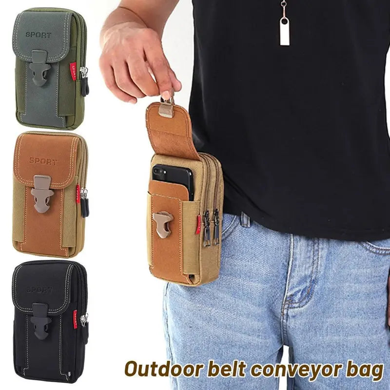 🔥Bolso para teléfono móvil informal para hombre, bolso deportivo multifuncional para exteriores