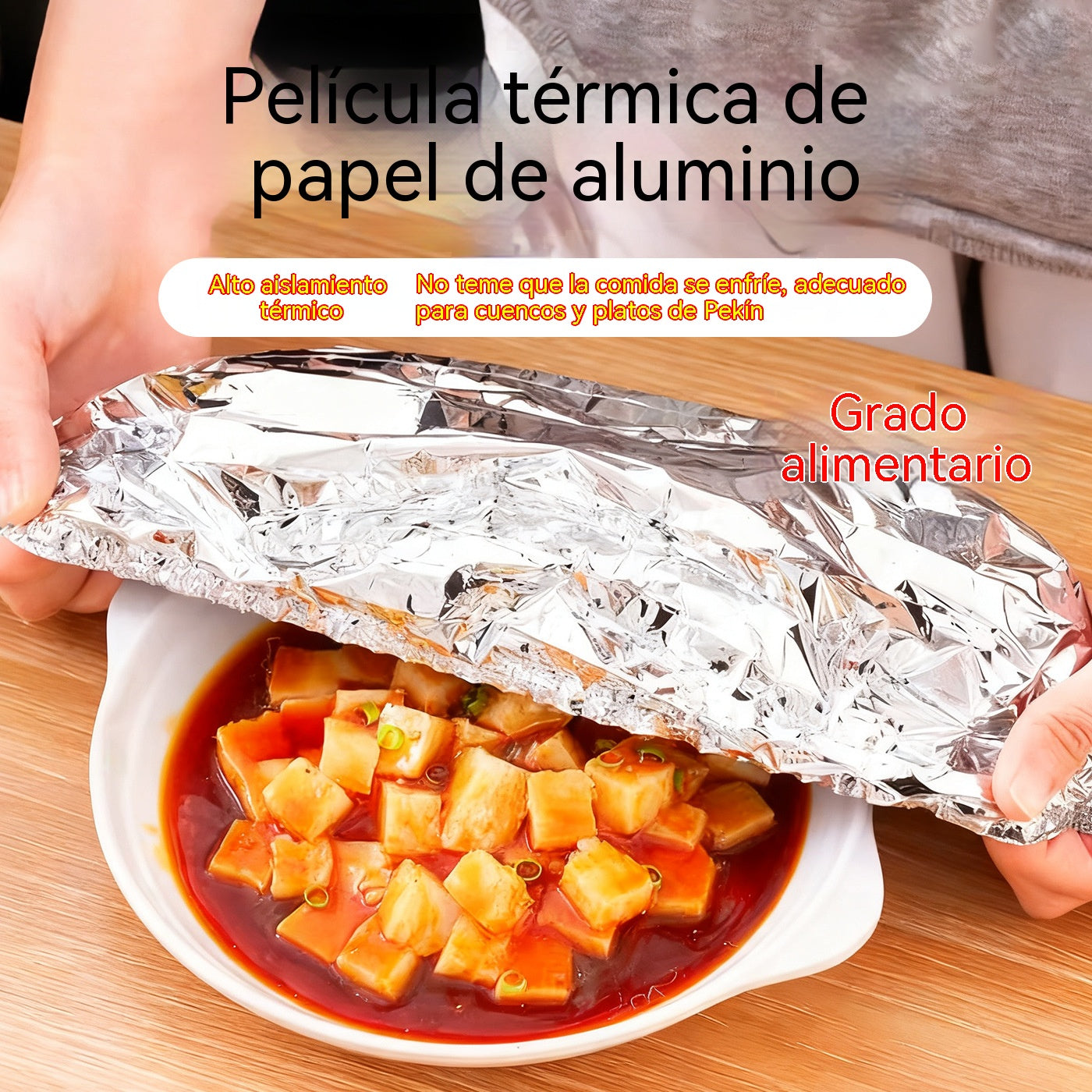 📢📢 💥【100 piezas】🍎🔥 Cubierta térmica reutilizable de papel de aluminio apto para alimentos