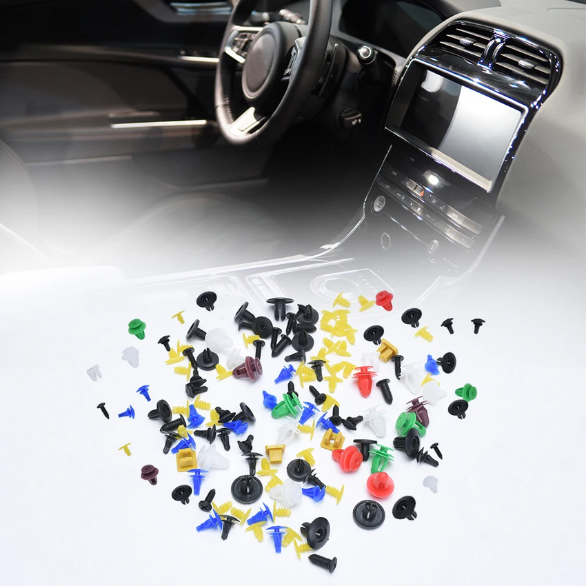 🚗 Kit de 500 Grapas para Coche – Clips Universales de Nylon para Paneles y Tapizados