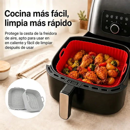 🔥Compra 1 y llévate 1 gratis🔥🍟✨ Molde de Silicona para Freidora de Aire | Reutilizable, Antiadherente y Fácil de Limpiar