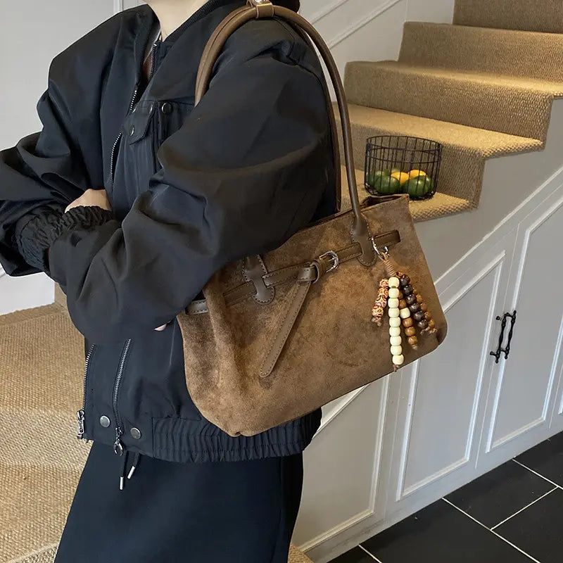elegante bolso de hombro con asas para mujer