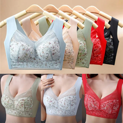 【3 komada 】【M-5XL】Bešavni grudnjak od ledene svile velike veličine, prozračan i podesiv【40kg-100kg】