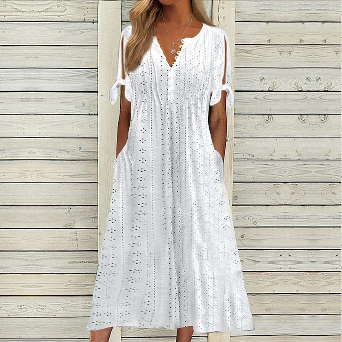 🏆【Najprodavaniji】[S-5XL]👗Jednostavna i prekrasna jednobojna haljina