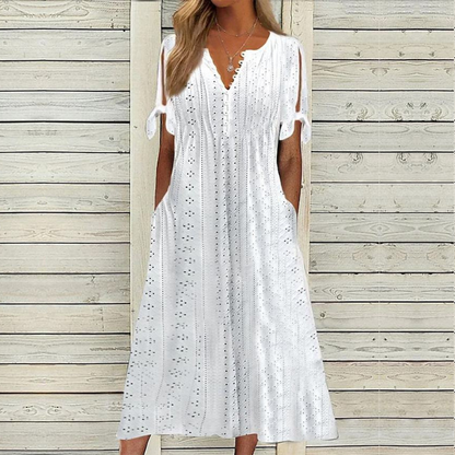 🏆【Najprodavaniji】[S-5XL]👗Jednostavna i prekrasna jednobojna haljina