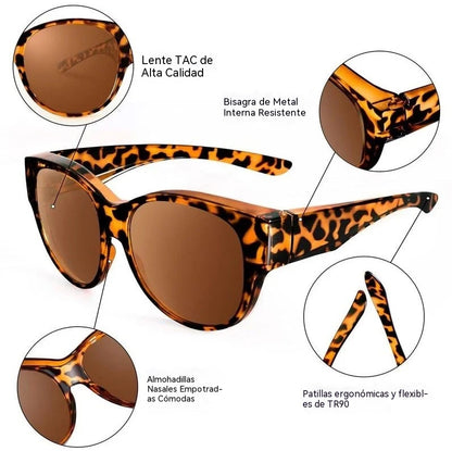 🕶Nuevas gafas de sol polarizadas grandes estilo ojo de gato con protección UV400