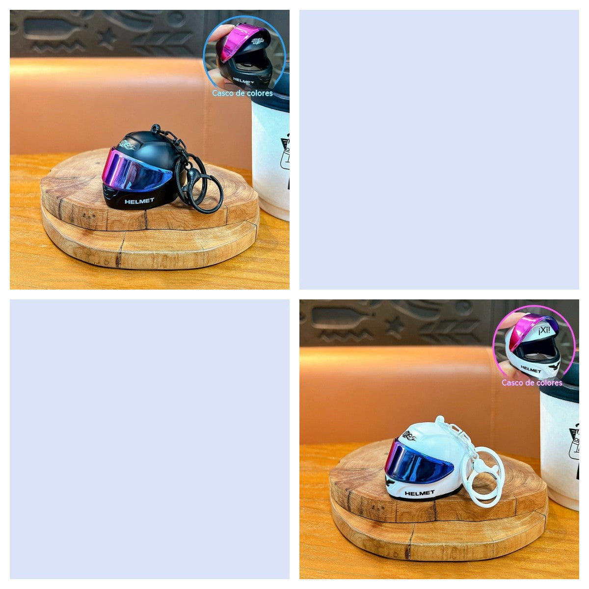 ¡Compra 1 y llévate 1 gratis! 【2 piezas 25 euros】🔥🔥 Divertido llavero con forma de mini casco de motocicleta.