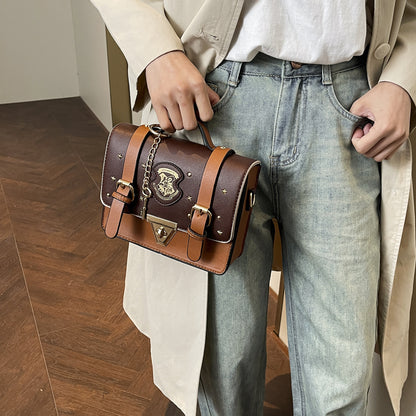 【Oferta por tiempo limitado】Nuevo bolso bandolera minimalista de estilo punk metalizado para mujer, moderno y versátil.