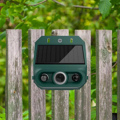 🔥🔥Repelente solar ultrasónico para animales para exteriores: puede ahuyentar pájaros y animales.