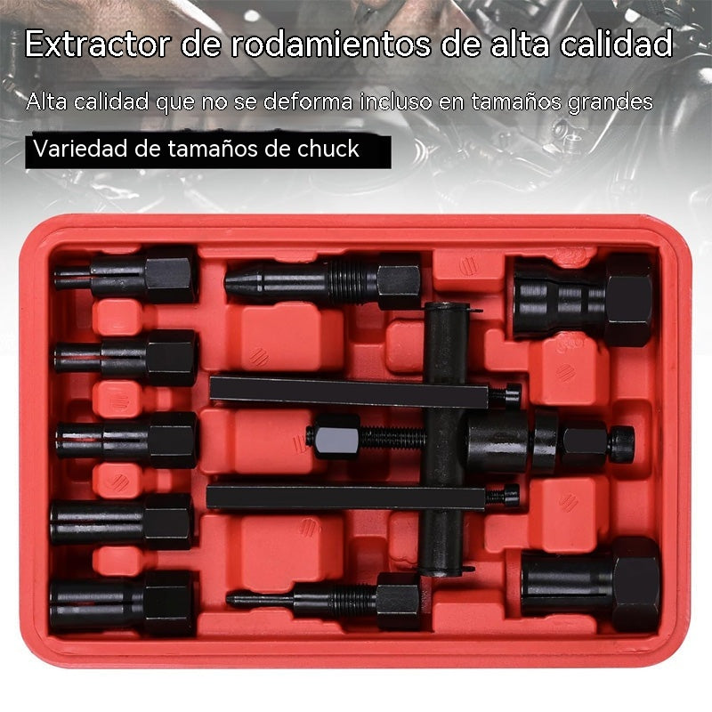 🔥 Kit de 10 herramientas extractoras de rodamientos para motocicleta