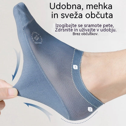 🧦【6 parov 21 evrov】6-delni komplet zračne, fino mrežaste, nedrseče, univerzalne nevidne nogavice