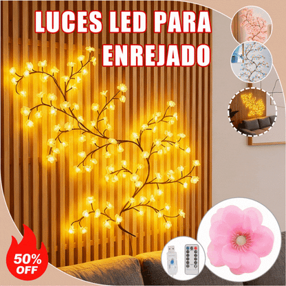 Las lámparas LED con forma de flor de melocotón se utilizan para decorar las paredes interiores y crear un ambiente romántico.
