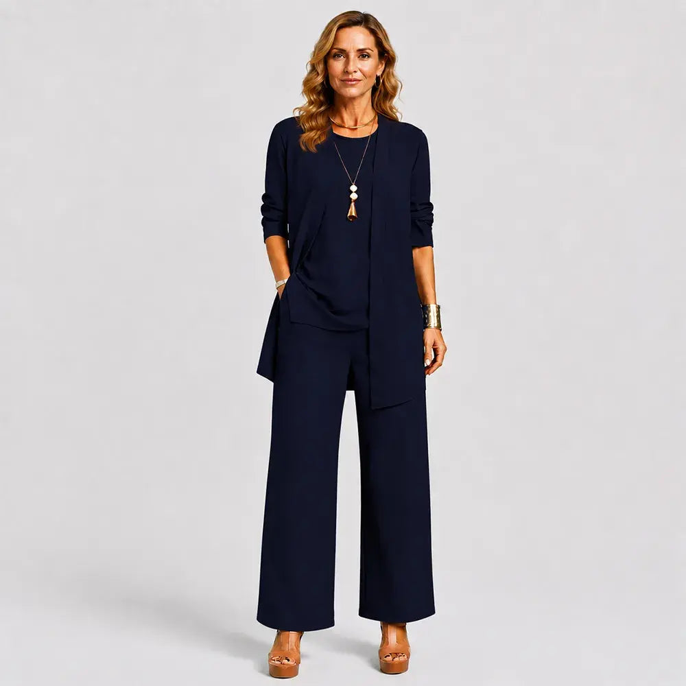 【M-5XL】elegantselt naiste avaralt kolmeosaliselt komplektilt