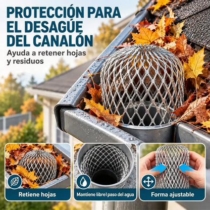 🍂💧 Filtro Ant obstrucción para Desagües y Canalones | Rejilla Protectora para Tuberías de Agua de Lluvia y Sistemas de Drenaje