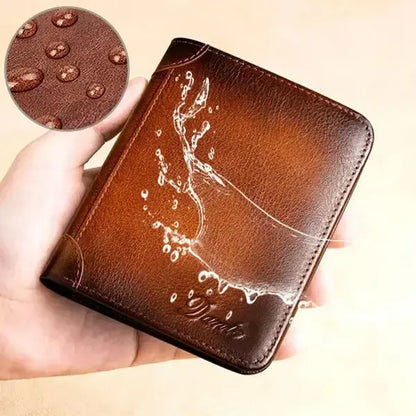 ✨ Nueva cartera antirrobo de cuero genuino para hombre