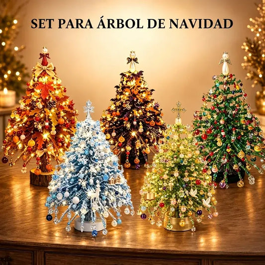 🎄✨ Kit DIY Árbol de Navidad Luminoso con Cuentas | Crea tu Propia Decoración Navideña